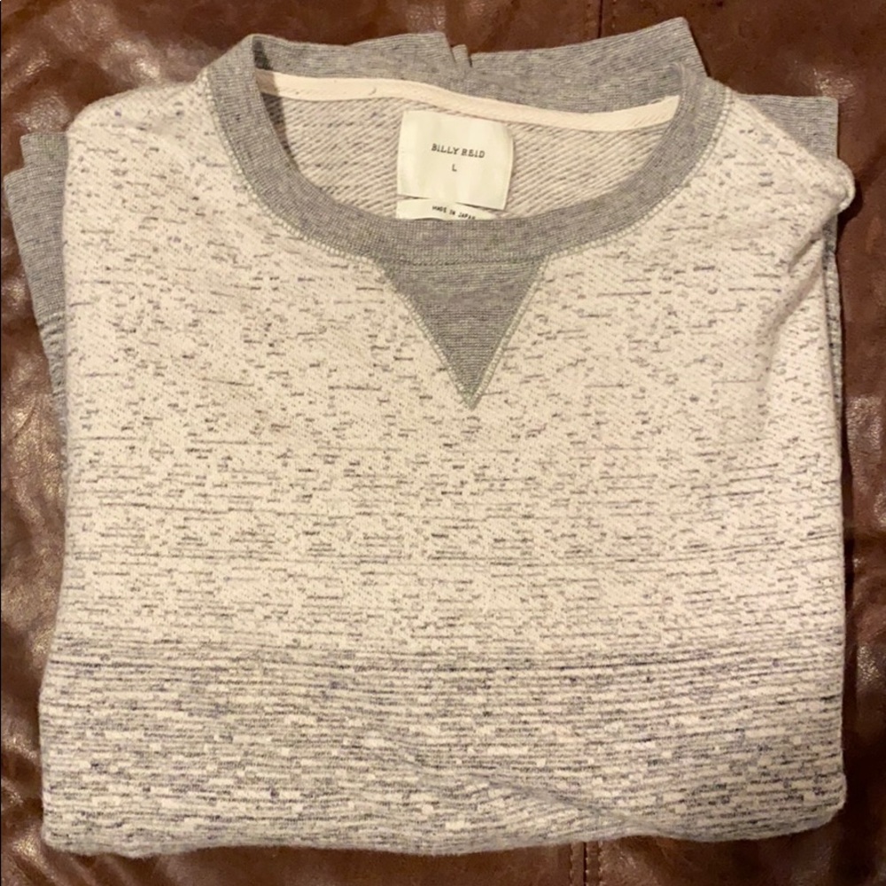 Billy Reid Gray and Cream Sweatshirt